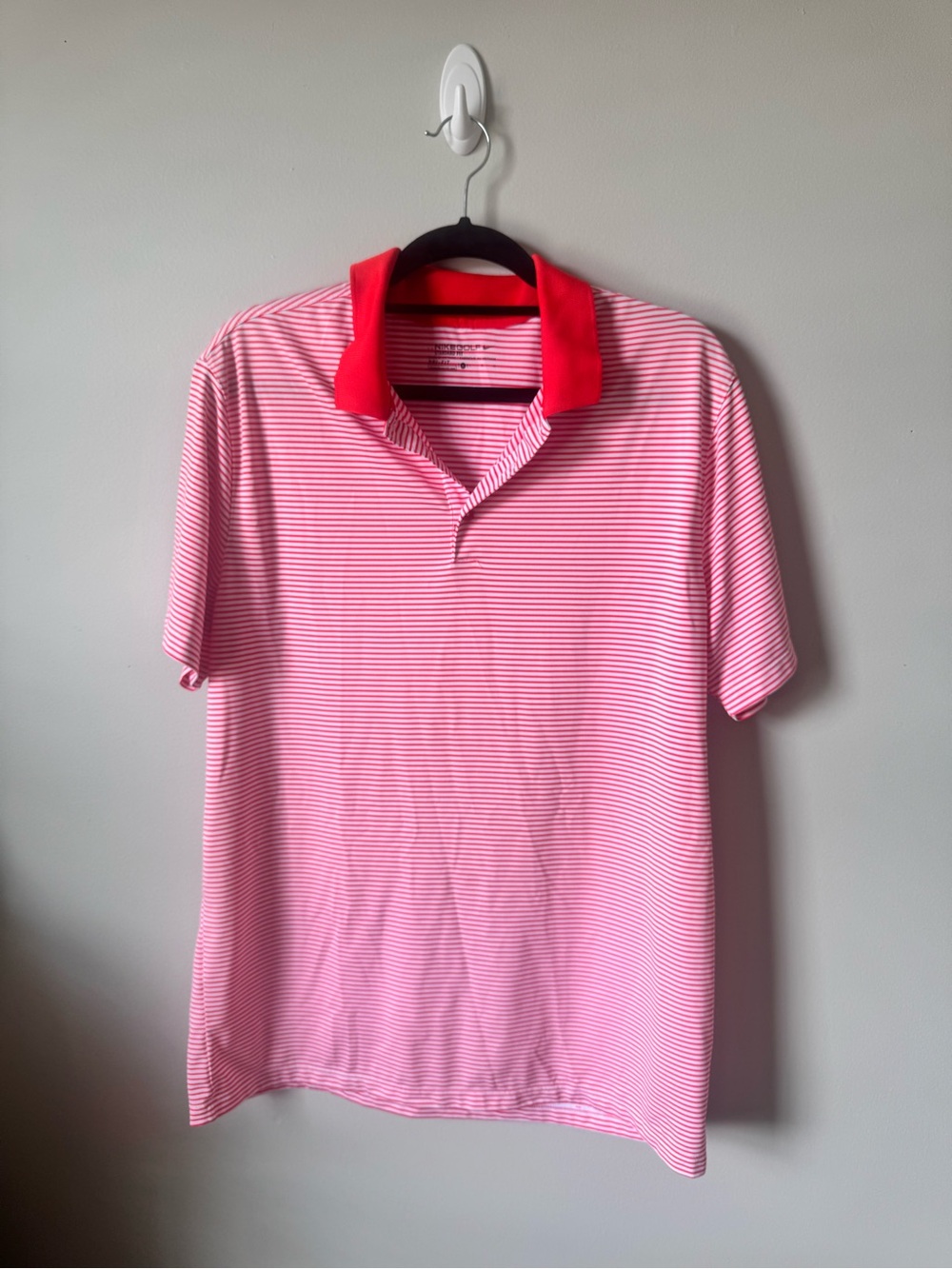 Nike Orange Striped Golf Polo